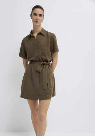 Kahverengi Mini Elbise 1310860-87538