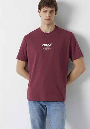 Mavi Logo Baskılı Bordo Tişört 0613673-30214