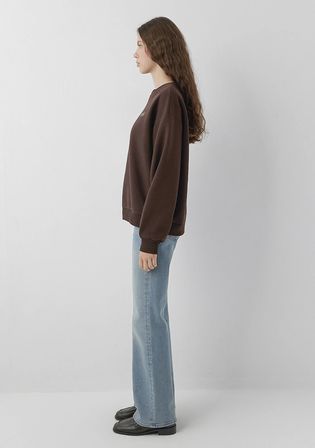 Mavi Logo Baskılı Kahverengi Sweatshirt 1611656-90704