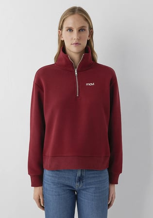 Mavi Mini Logo Yarı Fermuarlı Kırmızı Sweatshirt 1S10564-85347