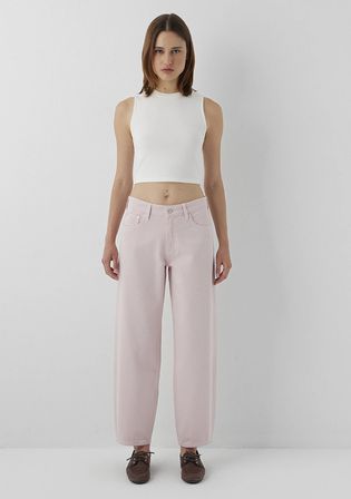 Leila Classic Denim Pembe Jean Pantolon 1010600-A3367
