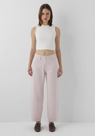 Leila Classic Denim Pembe Jean Pantolon 1010600-A3367