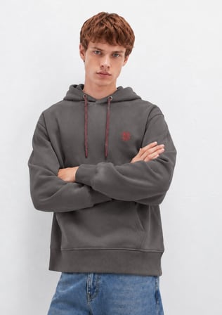 Mavi 065809-86560 Logo Nakışlı Erkek Kapüşonlu Sweatshirt