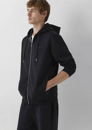 Kapüşonlu Siyah Sweatshirt 0S20093-900