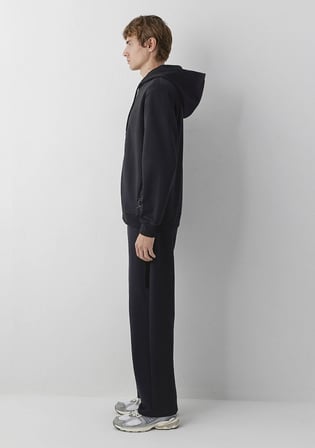 Kapüşonlu Siyah Sweatshirt 0S20093-900
