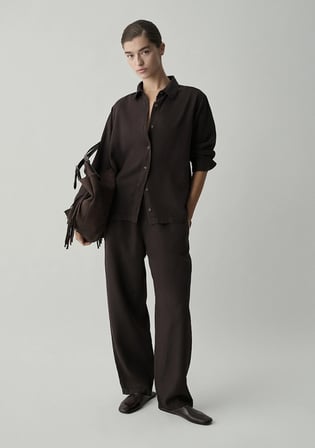 (Tencel™) Lyocell Kahverengi Pantolon 1011285-90707