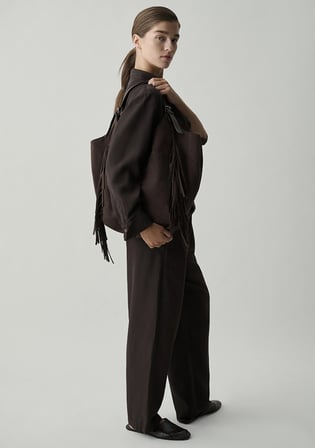 (Tencel™) Lyocell Kahverengi Pantolon 1011285-90707