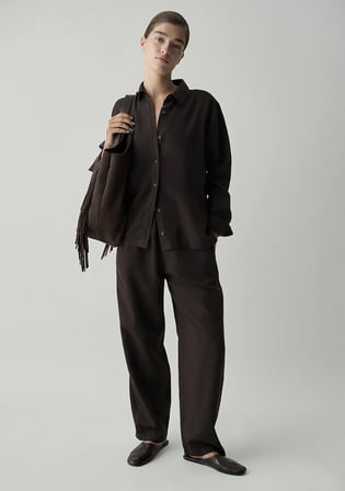 (Tencel™) Lyocell Kahverengi Pantolon 1011285-90707