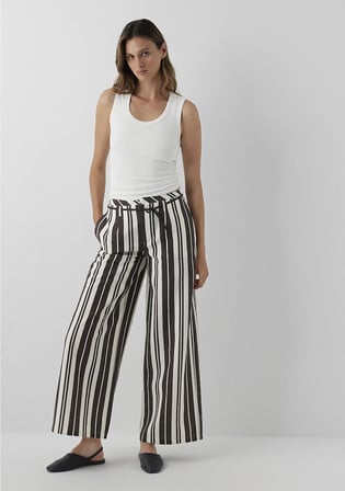Çizgili Kahverengi Pantolon 1022841-A6726