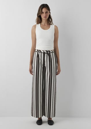 Çizgili Kahverengi Pantolon 1022841-A6726