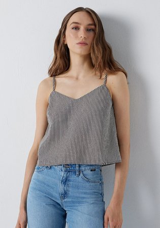 Çizgili Askılı Bluz 1220396-A6736