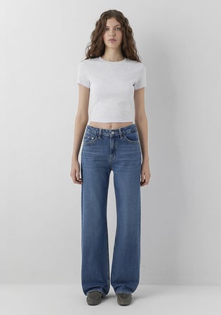 Calıfornıa Real Blue Puslu Koyu Mavi Jean Pantolon 1010125-A6841