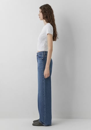 Calıfornıa Real Blue Puslu Koyu Mavi Jean Pantolon 1010125-A6841