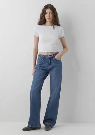 California Real Blue Puslu Koyu Mavi Jean Pantolon 1010125-A6841