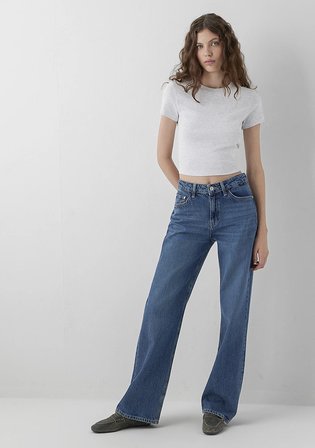 California Real Blue Puslu Koyu Mavi Jean Pantolon 1010125-A6841