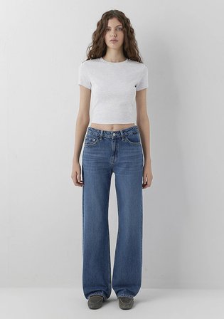 California Real Blue Puslu Koyu Mavi Jean Pantolon 1010125-A6841