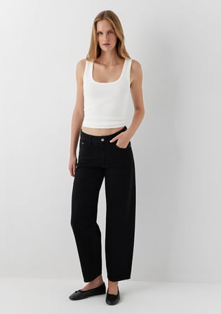 Leila Premium Blue Siyah Jean Pantolon 1010600-A6843