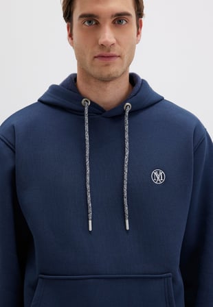 Mavi 065809-70490 Logo Nakışlı Erkek Kapüşonlu Sweatshirt