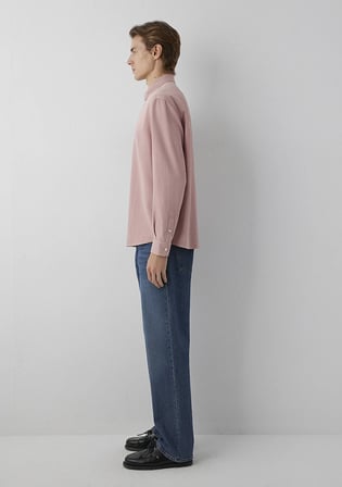 Keten (Tencel™) Lyocell Karışımlı Pembe Gömlek 0211482-70948