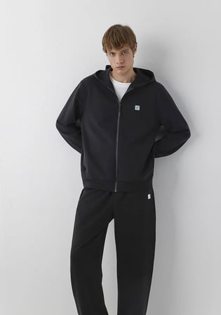 Kapüşonlu Siyah Sweatshirt 0S20025-900