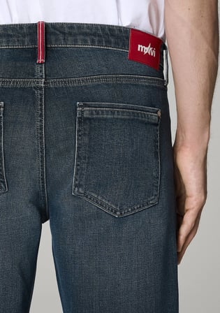 London Mavi Pro Puslu Koyu Mavi Jean Pantolon