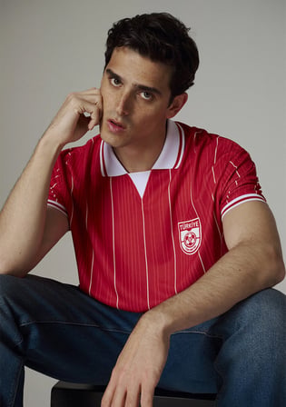 Team Mavi Futbol Koleksiyonu Türkiye Baskılı Kırmızı Erkek Forma Tişört 0620242-70477