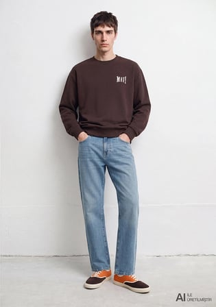 Mavi Logo Kahverengi Sweatshirt 0S10659-70219