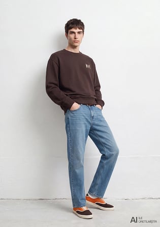Mavi Logo Kahverengi Sweatshirt 0S10659-70219