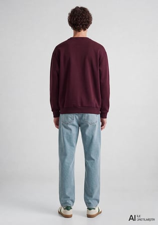 Mavi Logo Baskılı Bordo Sweatshirt 0S10379-70434