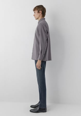 (Tencel™) Lyocell Karışımlı Gri Gömlek 0220433-80020
