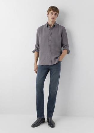 (Tencel™) Lyocell Karışımlı Gri Gömlek 0220433-80020