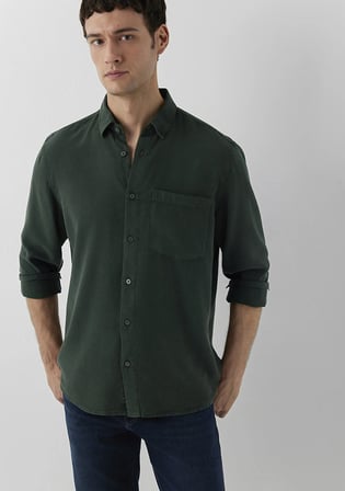 (Tencel™) Lyocell Yeşil Gömlek 0212064-71602