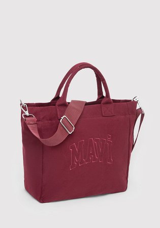 Mavi Logo Nakışlı Bordo Omuz Çantası 1914358-70404