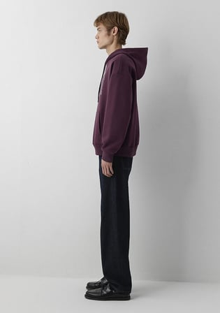Mavi Logo Baskılı Kapüşonlu Mor Sweatshirt 067149-70434