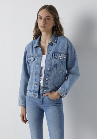 Rubie Zımbalı Açık Mavi Jean Ceket 1110505-A7313