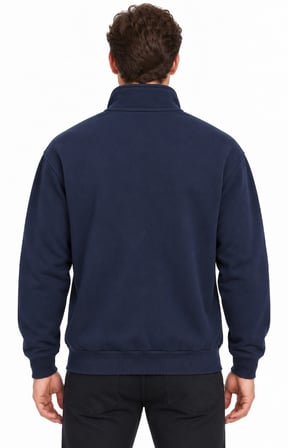 Mavi M0S20113-86415 Mavi Jeans Logo Nakışlı Yarım Fermuarlı Erkek Sweatshirt