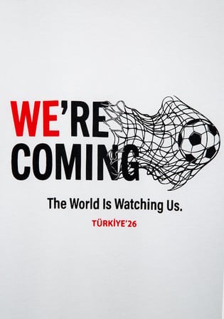 Team Mavi Futbol Koleksiyonu Baskılı Beyaz Tişört 0620255-620