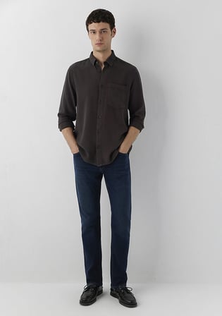 (Tencel TM) Lyocell Kahverengi Gömlek 0212064-70219