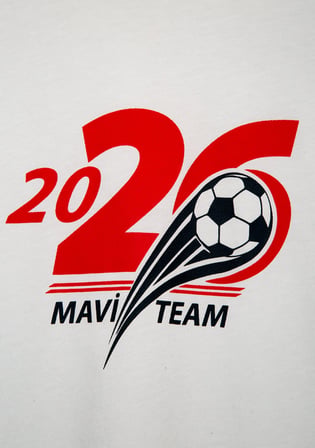 Team Mavi Futbol Koleksiyonu Baskılı Beyaz Tişört 0620253-620