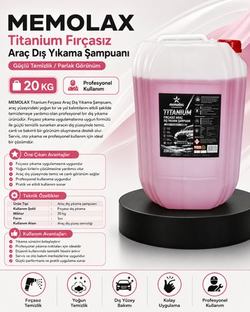 Titanium Fırçasız Dış Yıkama 20 Kg