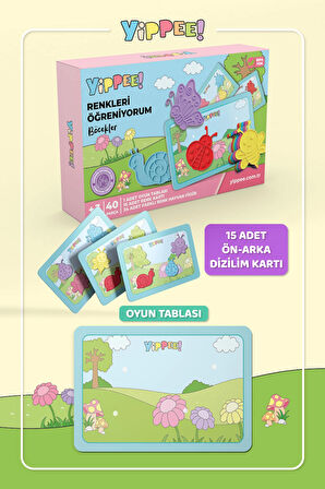 Renkleri Öğreniyorum Böcekler - Renk Eşleştirme Eğitici Oyun Seti