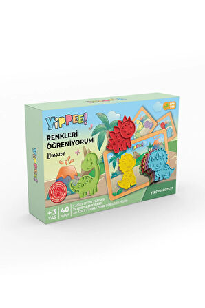 Renkleri Öğreniyorum Dinozor - Renk Eşleştirme Eğitici Oyun Seti