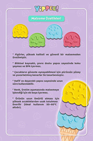 Renkleri Öğreniyorum Dondurma - Renk Eşleştirme Eğitici Oyun Seti