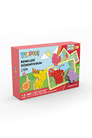 Renkleri Öğreniyorum Çiftlik Hayvanları - Renk Eşleştirme Eğitici Oyun Seti