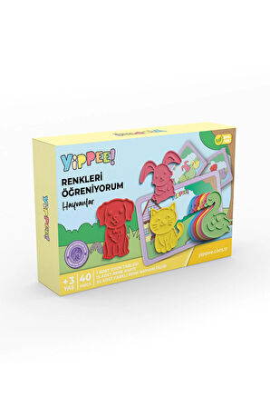 Renkleri Öğreniyorum Evcil Hayvanlar - Renk Eşleştirme Eğitici Oyun Seti