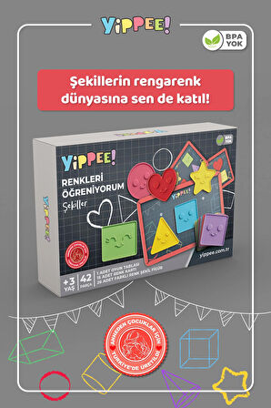 Renkleri Öğreniyorum Şekiller - Renk Eşleştirme Eğitici Oyun Seti