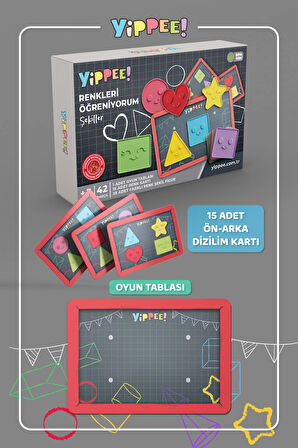 Renkleri Öğreniyorum Şekiller - Renk Eşleştirme Eğitici Oyun Seti