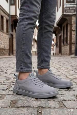 Guja 26Y510-2 Rahat Kauçuk Taban Tekstil Lastik Bağcıklı Sneaker Erkek Ayakkabı