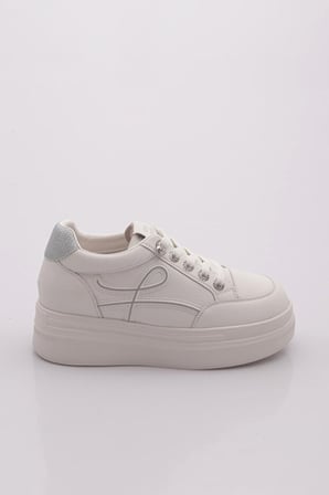 Guja 26k300 Kadın Lastik Bağcıklı Sneaker Ayakkabı Beyaz