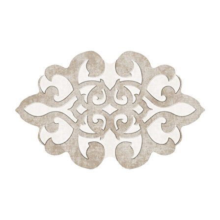 Dekoreko Figürlü Özel Kesim Halı 102 Krem